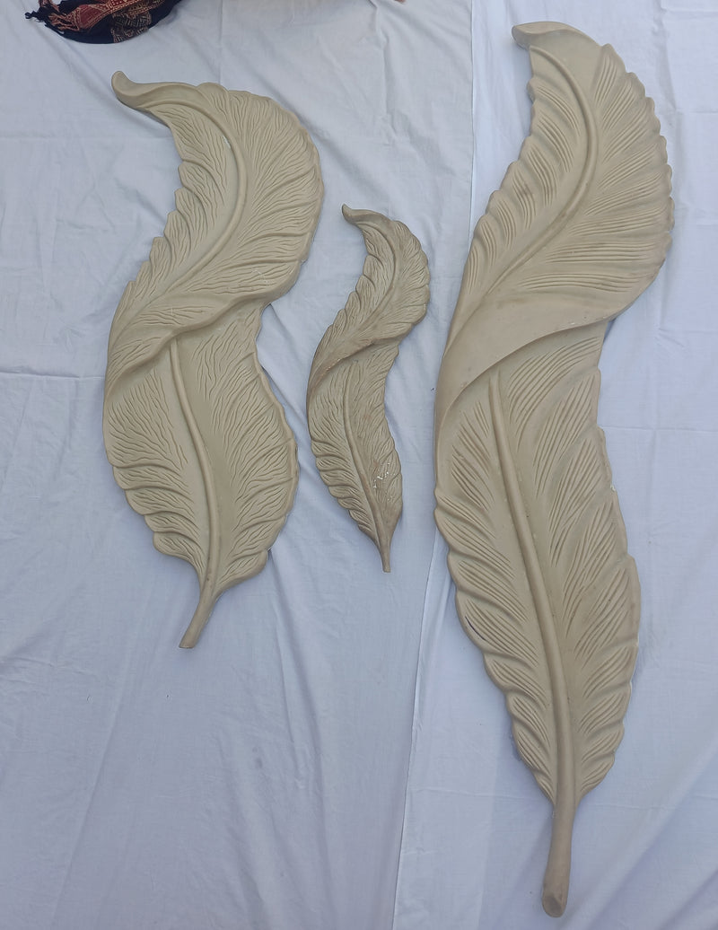 fiber feather leaf for wall