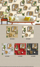 FRAMED FLORA - GOLDEN TIMES WALLPAPER ROLLS  931802 - 931807