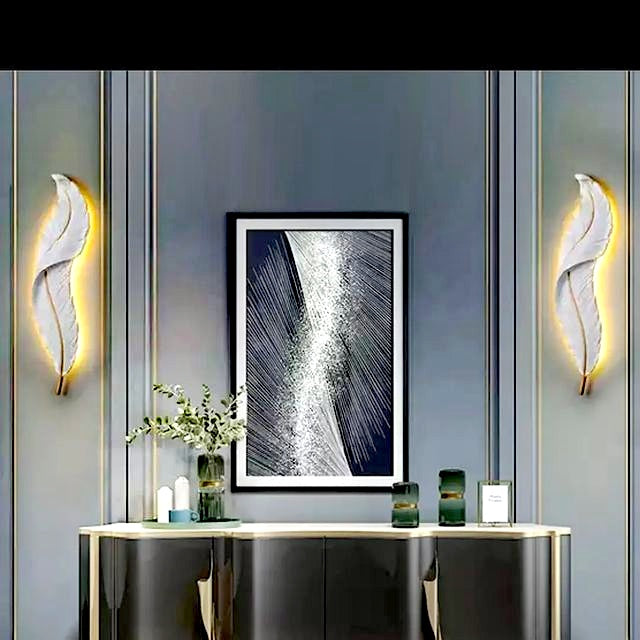 fiber feather leaf for wall