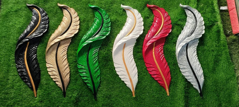 fiber feather leaf for wall