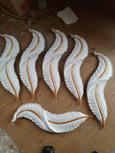 fiber feather leaf for wall
