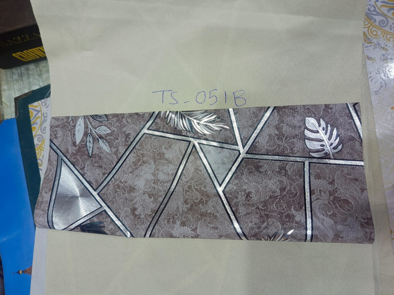fabric wall paper ( 5feet x 60 feet ) polyester base wallpaper / wallpaper for seepage wall / non tear able wall paper TS 05IB