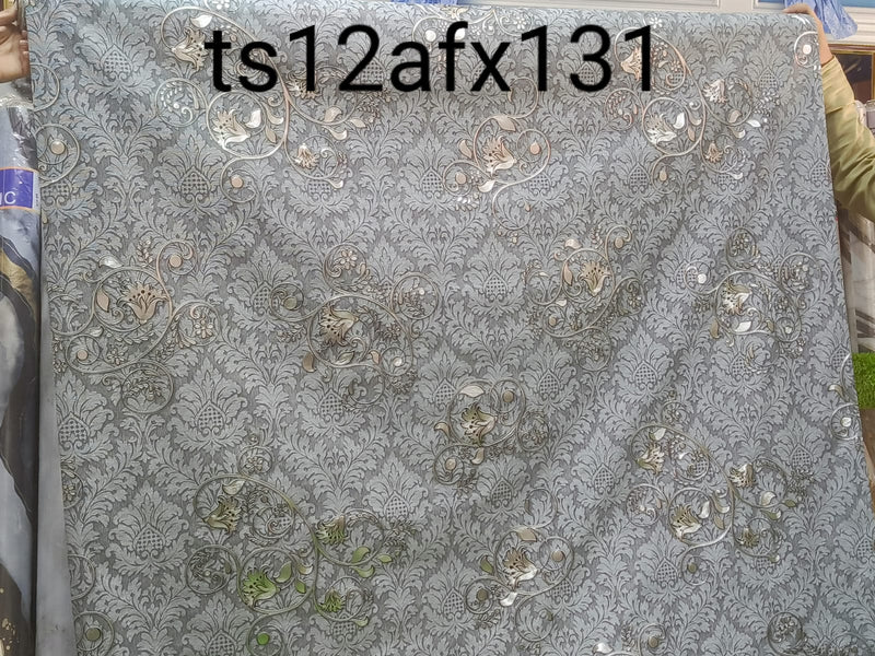 fabric wall paper ( 5feet x 60 feet ) polyester base wallpaper / wallpaper for seepage wall / non tear able wall paper TS 05DB