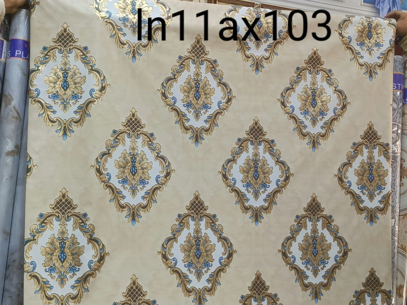 fabric wall paper ( 5feet x 60 feet ) polyester base wallpaper / wallpaper for seepage wall / non tear able wall paper TS 17AB