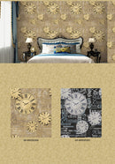CLOCKWORK COLLAGE - CROWN WALLPAPER ROLLS MK930305-MK930306