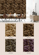 Luxury 3D Faux Fur / Animal Pelt Panel PVC Wallpaper - METALLIC WALLPAPER ROLLS 911011-911014